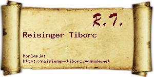 Reisinger Tiborc névjegykártya
